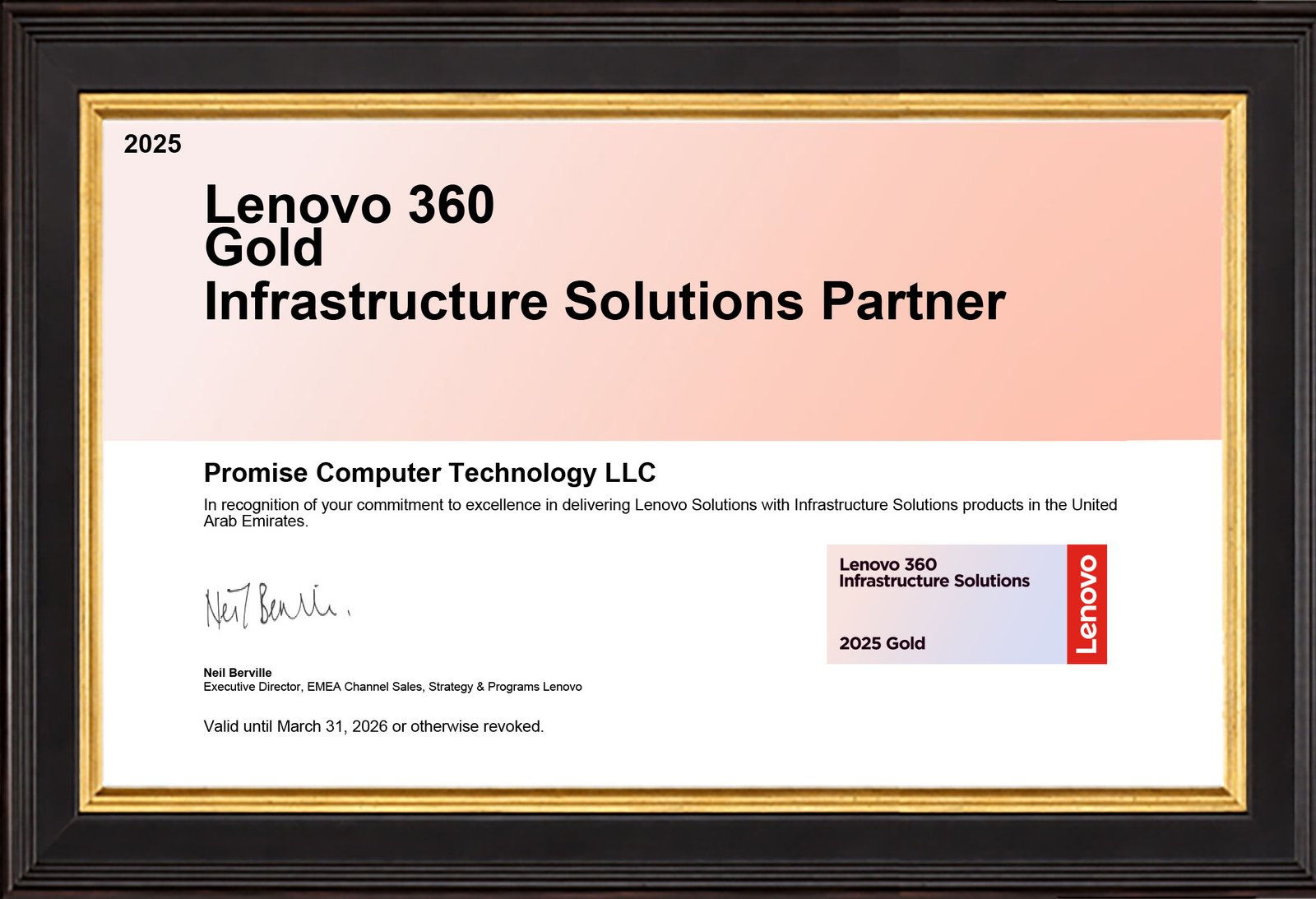 Lenovo Server Gold Partnership