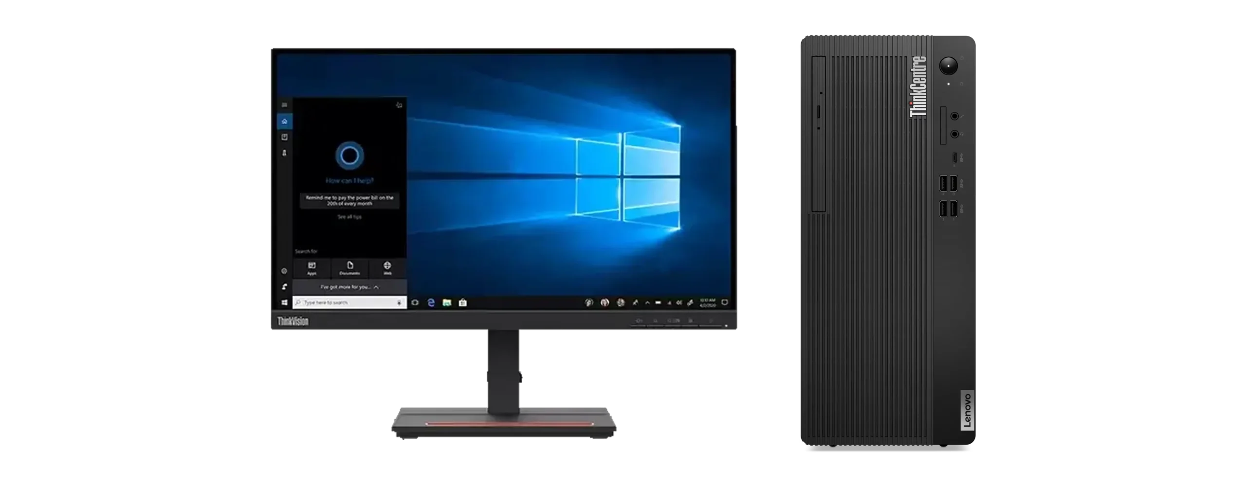 Lenovo desktops and monitors