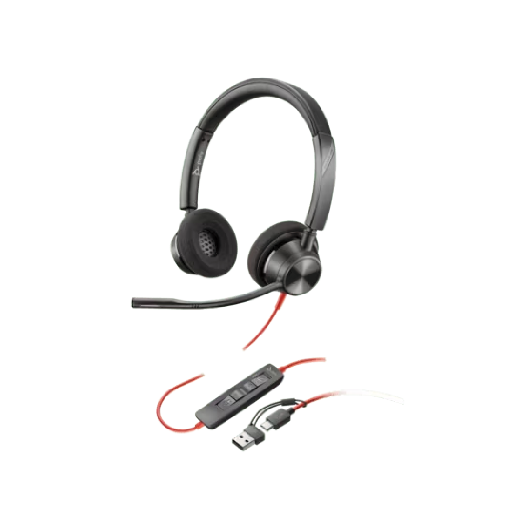 Poly Blackwire 3320 Stereo Microsoft Teams Certified USB-C Headset